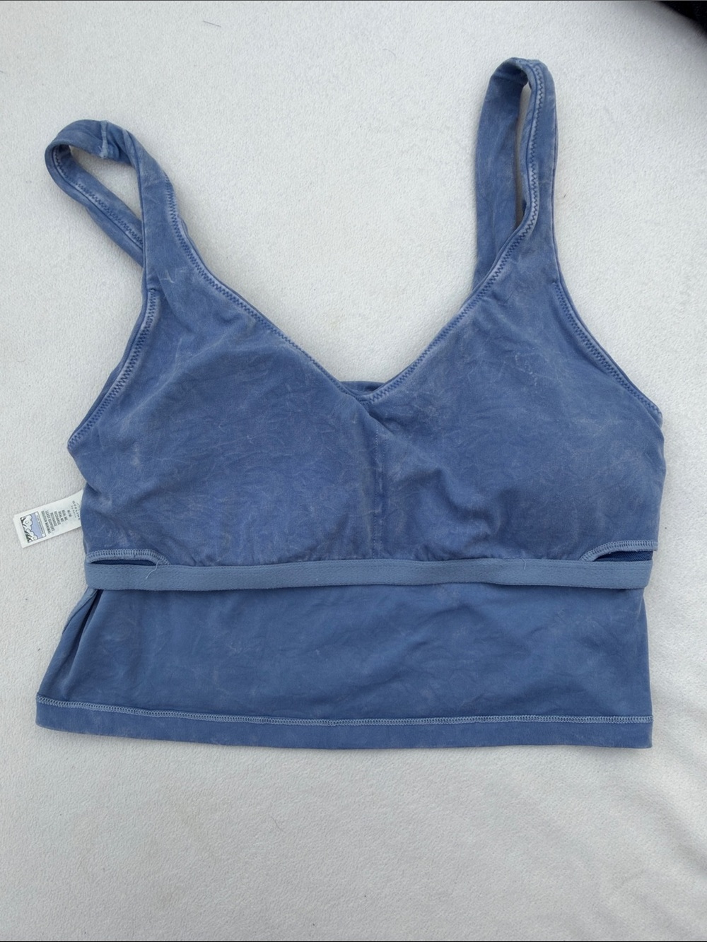 Sky Blue Scoop Neck Crop Tank Top - Picture 6 of 9